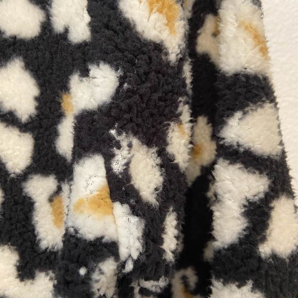 wild fable leopard crop sherpa hoodie sweatshirt small or large - Picture 13 of 16